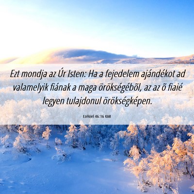 Picture 06 - Ezékiel 46:16 KAR - Ezt mondja az Úr Isten: Ha a fejedelem - Bible Verse Picture