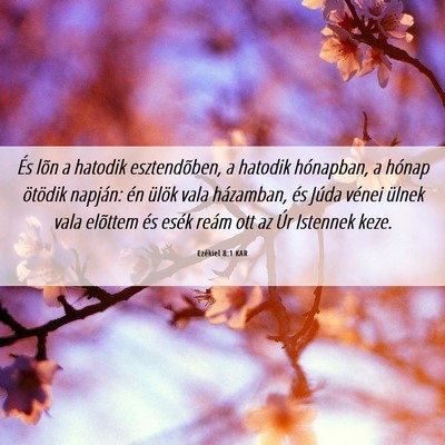 Picture 06 - Ezékiel 8:1 KAR - És lõn a hatodik esztendõben, a hatodik - Bible Verse Picture