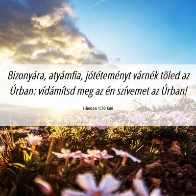 Picture 06 - Filemon 1:20 KAR - Bizonyára, atyámfia, jótéteményt várnék - Bible Verse Picture