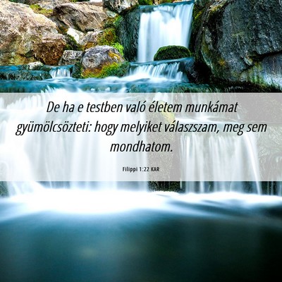 Picture 06 - Filippi 1:22 KAR - De ha e testben való életem munkámat - Bible Verse Picture
