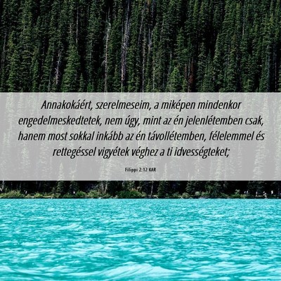 Picture 06 - Filippi 2:12 KAR - Annakokáért, szerelmeseim, a miképen mindenkor - Bible Verse Picture