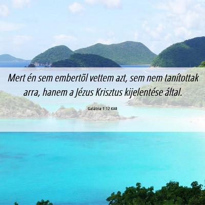 Picture 06 - Galátzia 1:12 KAR - Mert én sem embertõl vettem azt, sem nem - Bible Verse Picture