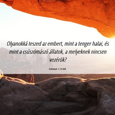 Picture 06 - Habakuk 1:14 KAR - Olyanokká teszed az embert, mint a tenger halai, - Bible Verse Picture