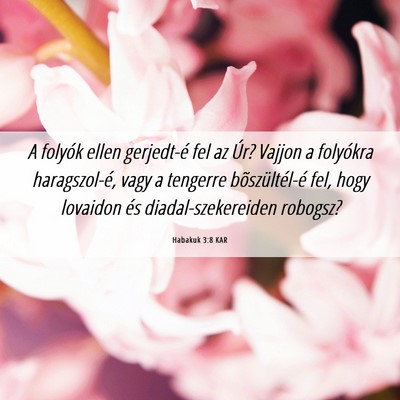 Picture 06 - Habakuk 3:8 KAR - A folyók ellen gerjedt-é fel az Úr? Vajjon a - Bible Verse Picture