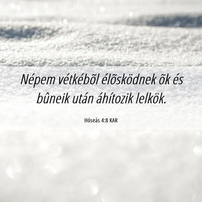 Picture 06 - Hóseás 4:8 KAR - Népem vétkébõl élõsködnek õk és bûneik - Bible Verse Picture