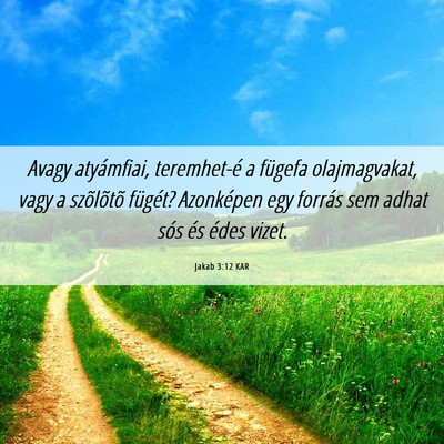 Picture 06 - Jakab 3:12 KAR - Avagy atyámfiai, teremhet-é a fügefa - Bible Verse Picture