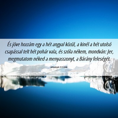 Picture 06 - Jelenések 21:9 KAR - És jöve hozzám egy a hét angyal közül, a - Bible Verse Picture