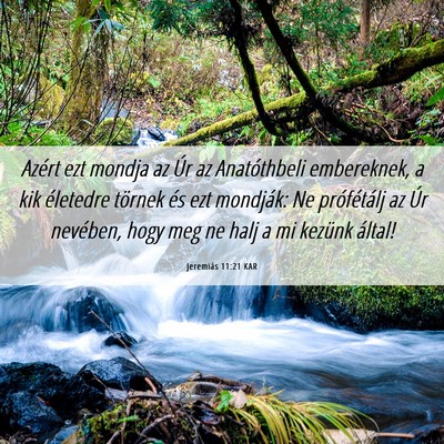 Picture 06 - Jeremiás 11:21 KAR - Azért ezt mondja az Úr az Anatóthbeli - Bible Verse Picture