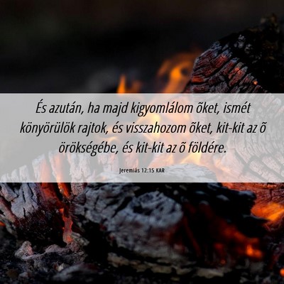 Picture 06 - Jeremiás 12:15 KAR - És azután, ha majd kigyomlálom õket, ismét - Bible Verse Picture