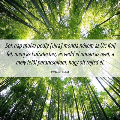 Picture 06 - Jeremiás 13:6 KAR - Sok nap mulva pedig [újra] monda nékem az Úr: - Bible Verse Picture