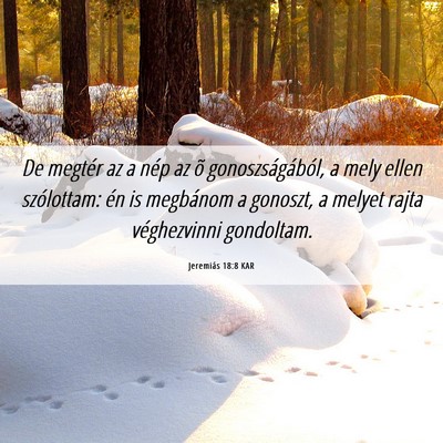 Picture 06 - Jeremiás 18:8 KAR - De megtér az a nép az õ gonoszságából, a - Bible Verse Picture