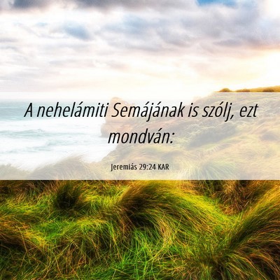 Picture 06 - Jeremiás 29:24 KAR - A nehelámiti Semájának is szólj, ezt - Bible Verse Picture