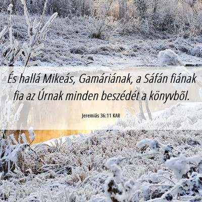 Picture 06 - Jeremiás 36:11 KAR - És hallá Mikeás, Gamáriának, a Sáfán - Bible Verse Picture