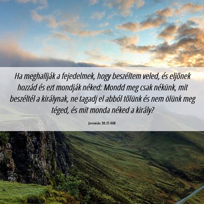 Picture 06 - Jeremiás 38:25 KAR - Ha meghallják a fejedelmek, hogy beszéltem - Bible Verse Picture
