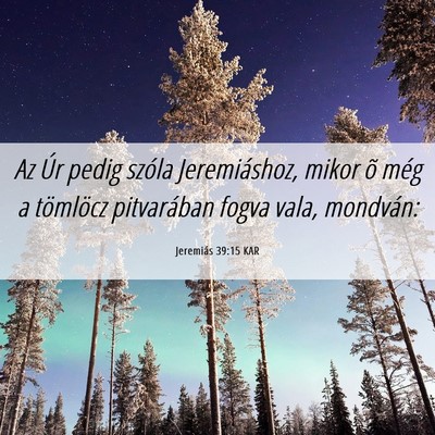 Picture 06 - Jeremiás 39:15 KAR - Az Úr pedig szóla Jeremiáshoz, mikor õ még a - Bible Verse Picture