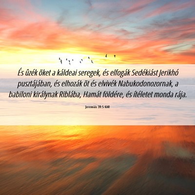 Picture 06 - Jeremiás 39:5 KAR - És ûzék õket a káldeai seregek, és elfogák - Bible Verse Picture
