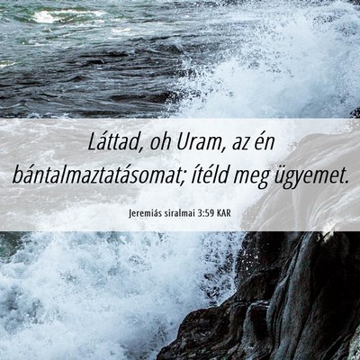 Picture 06 - Jeremiás siralmai 3:59 KAR - Láttad, oh Uram, az én bántalmaztatásomat; - Bible Verse Picture