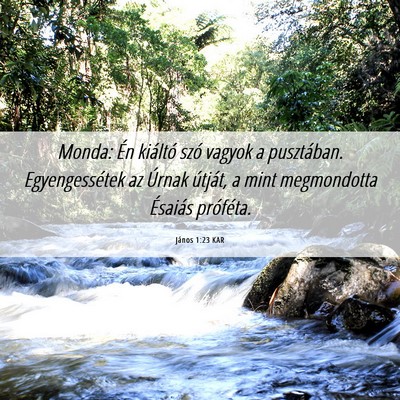Picture 06 - János 1:23 KAR - Monda: Én kiáltó szó vagyok a pusztában. - Bible Verse Picture