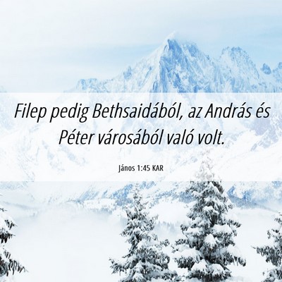 Picture 06 - János 1:45 KAR - Filep pedig Bethsaidából, az András és Péter - Bible Verse Picture