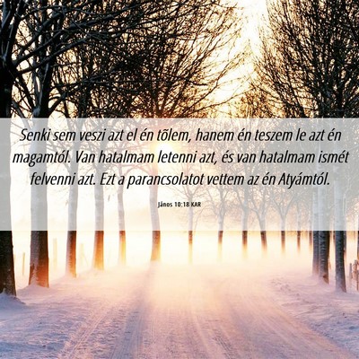 Picture 06 - János 10:18 KAR - Senki sem veszi azt el én tõlem, hanem én - Bible Verse Picture