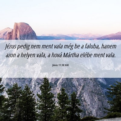 Picture 06 - János 11:30 KAR - Jézus pedig nem ment vala még be a faluba, - Bible Verse Picture