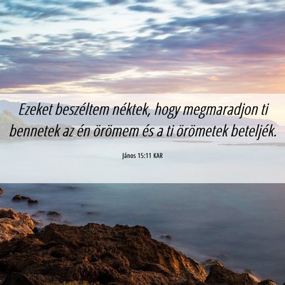 Picture 06 - János 15:11 KAR - Ezeket beszéltem néktek, hogy megmaradjon ti - Bible Verse Picture
