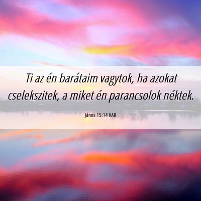 Picture 06 - János 15:14 KAR - Ti az én barátaim vagytok, ha azokat - Bible Verse Picture