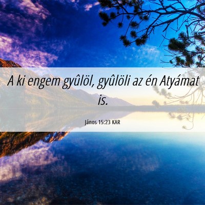 Picture 06 - János 15:23 KAR - A ki engem gyûlöl, gyûlöli az én Atyámat - Bible Verse Picture