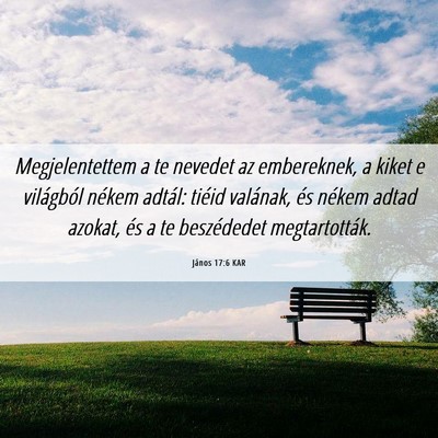Picture 06 - János 17:6 KAR - Megjelentettem a te nevedet az embereknek, a - Bible Verse Picture