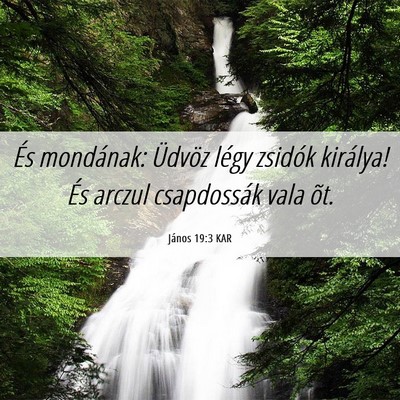 Picture 06 - János 19:3 KAR - És mondának: Üdvöz légy zsidók királya! - Bible Verse Picture