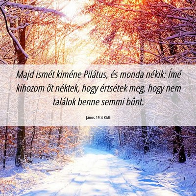 Picture 06 - János 19:4 KAR - Majd ismét kiméne Pilátus, és monda nékik: - Bible Verse Picture