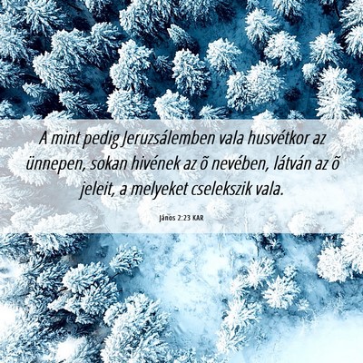 Picture 06 - János 2:23 KAR - A mint pedig Jeruzsálemben vala husvétkor az - Bible Verse Picture