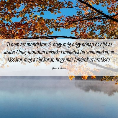 Picture 06 - János 4:35 KAR - Ti nem azt mondjátok-é, hogy még négy hónap - Bible Verse Picture