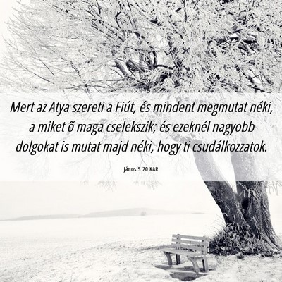 Picture 06 - János 5:20 KAR - Mert az Atya szereti a Fiút, és mindent - Bible Verse Picture