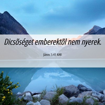 Picture 06 - János 5:41 KAR - Dicsõséget emberektõl nem - Bible Verse Picture