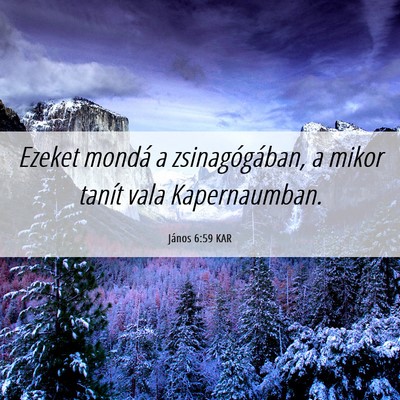 Picture 06 - János 6:59 KAR - Ezeket mondá a zsinagógában, a mikor tanít - Bible Verse Picture