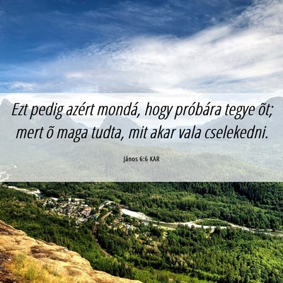 Picture 06 - János 6:6 KAR - Ezt pedig azért mondá, hogy próbára tegye - Bible Verse Picture