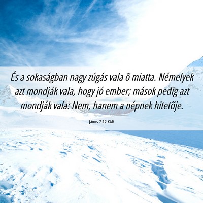 Picture 06 - János 7:12 KAR - És a sokaságban nagy zúgás vala õ miatta. - Bible Verse Picture