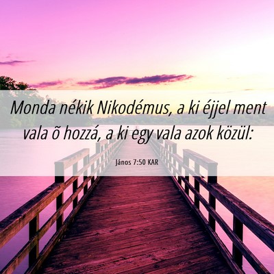 Picture 06 - János 7:50 KAR - Monda nékik Nikodémus, a ki éjjel ment vala õ - Bible Verse Picture