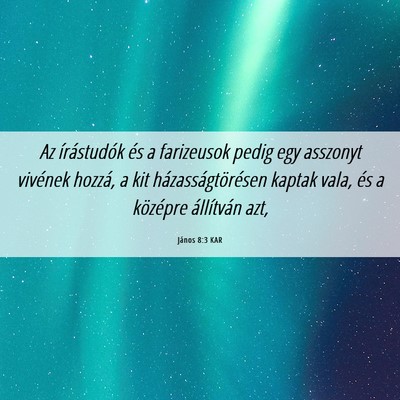 Picture 06 - János 8:3 KAR - Az írástudók és a farizeusok pedig egy - Bible Verse Picture