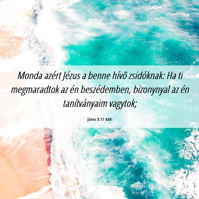 Picture 06 - János 8:31 KAR - Monda azért Jézus a benne hívõ zsidóknak: Ha - Bible Verse Picture