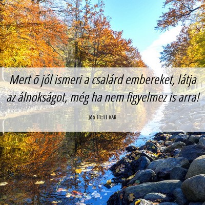 Picture 06 - Jób 11:11 KAR - Mert õ jól ismeri a csalárd embereket, látja - Bible Verse Picture