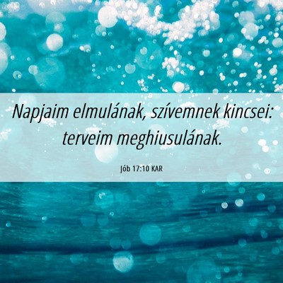Picture 06 - Jób 17:10 KAR - Napjaim elmulának, szívemnek kincsei: terveim - Bible Verse Picture