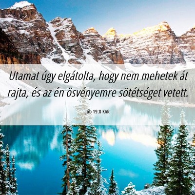 Picture 06 - Jób 19:8 KAR - Utamat úgy elgátolta, hogy nem mehetek át - Bible Verse Picture