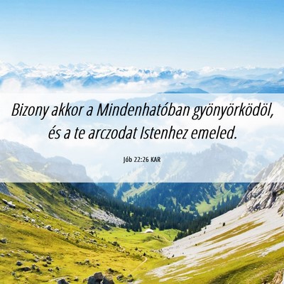 Picture 06 - Jób 22:26 KAR - Bizony akkor a Mindenhatóban gyönyörködöl, - Bible Verse Picture