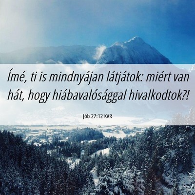 Picture 06 - Jób 27:12 KAR - Ímé, ti is mindnyájan látjátok: miért van - Bible Verse Picture