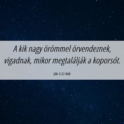 Picture 06 - Jób 3:22 KAR - A kik nagy örömmel örvendeznek, vigadnak, - Bible Verse Picture