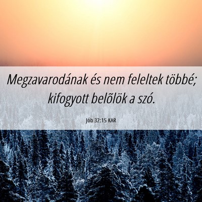 Picture 06 - Jób 32:15 KAR - Megzavarodának és nem feleltek többé; - Bible Verse Picture