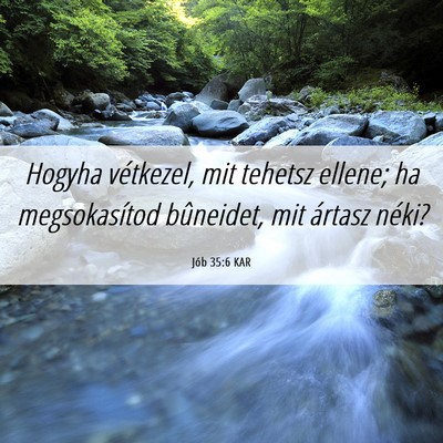 Picture 06 - Jób 35:6 KAR - Hogyha vétkezel, mit tehetsz ellene; ha - Bible Verse Picture