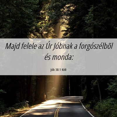 Picture 06 - Jób 38:1 KAR - Majd felele az Úr Jóbnak a forgószélbõl és - Bible Verse Picture